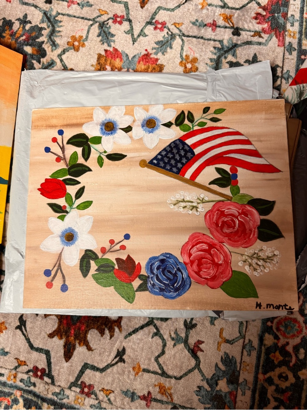Patriotic painting 11x14